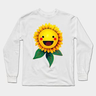 Bright and Cheerful Sunflower Long Sleeve T-Shirt